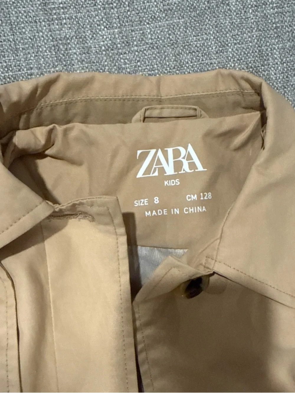 Zara Tan Kids Trench Coat Raincoat